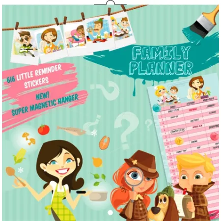 Plánovací Girls & Boys, poznámkový kalendář, 30 x 30 cm