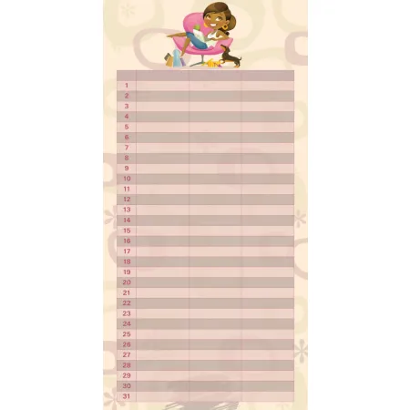 Plánovací Girls & Boys, poznámkový kalendář, 30 x 30 cm