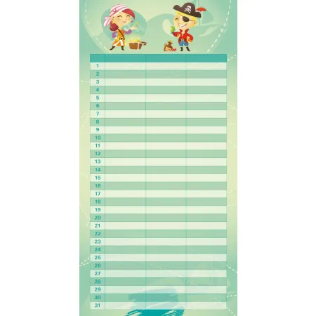 Plánovací Girls & Boys, poznámkový kalendář, 30 x 30 cm