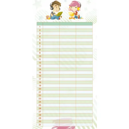 Plánovací Girls & Boys, poznámkový kalendář, 30 x 30 cm