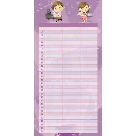 Plánovací Girls & Boys, poznámkový kalendář, 30 x 30 cm