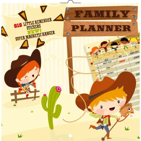 Plánovací kalendář Cowboys, nedatovaný, 30 x 30 cm