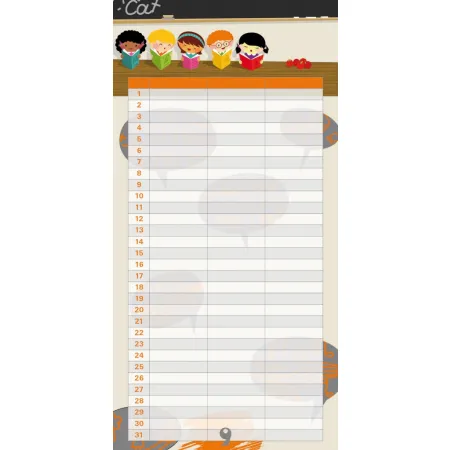 Plánovací kalendář Cowboys, nedatovaný, 30 x 30 cm