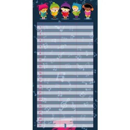 Plánovací kalendář Cowboys, nedatovaný, 30 x 30 cm