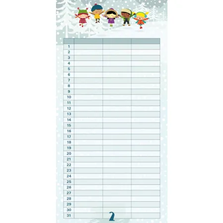 Plánovací kalendář Cowboys, nedatovaný, 30 x 30 cm