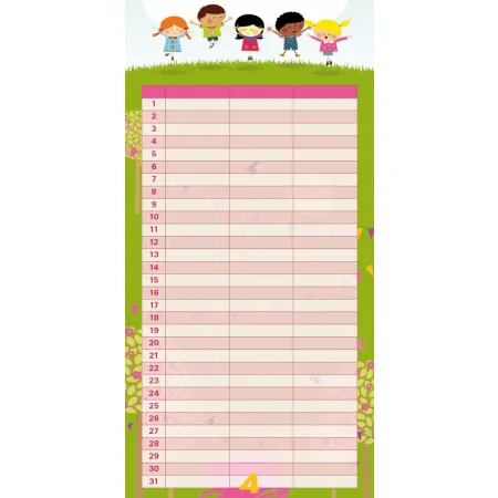 Plánovací kalendář Cowboys, nedatovaný, 30 x 30 cm