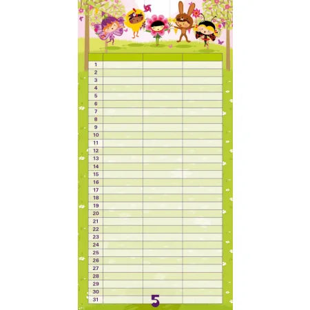 Plánovací kalendář Cowboys, nedatovaný, 30 x 30 cm