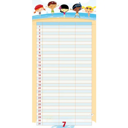 Plánovací kalendář Cowboys, nedatovaný, 30 x 30 cm