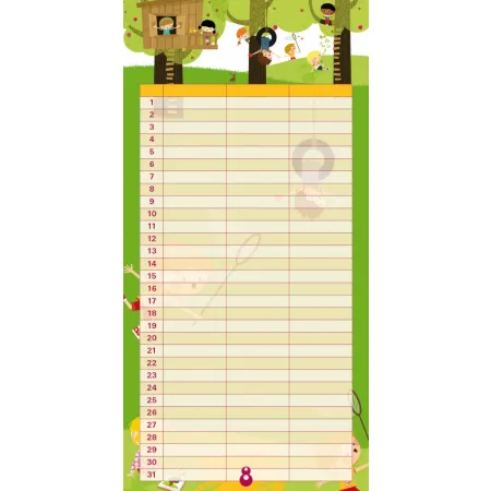 Plánovací kalendář Cowboys, nedatovaný, 30 x 30 cm