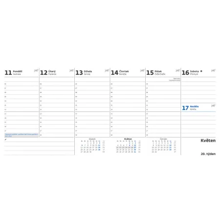 Plánovací kalendář MODRÝ (S64-26)