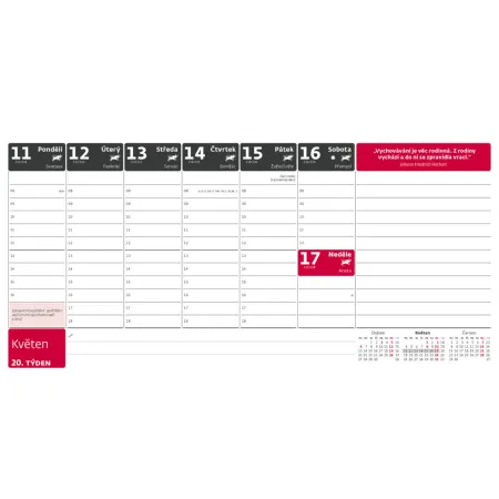 Plánovací kalendář s poznámkami (S66-26)