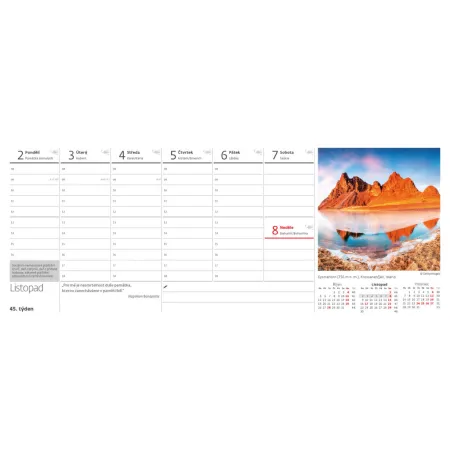 Plánovací kalendář Svět hor (S50-26)