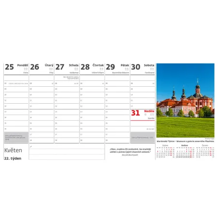 Plánovací kalendář Toulky Českou republikou (S51-26)