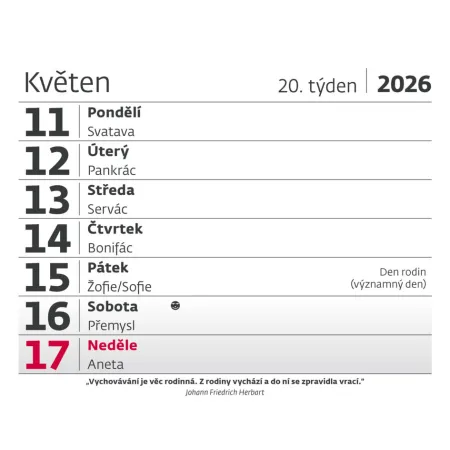 Plánovací kalendář Vlčí máky (S41-26)