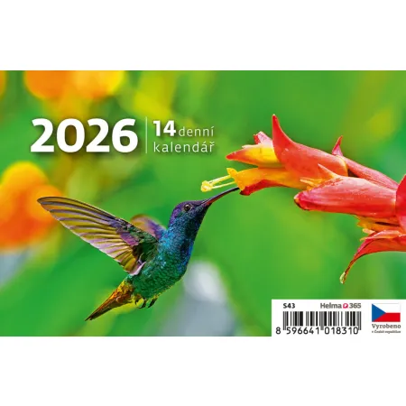 Plánovací MINI 14denní kalendář (S43-26)