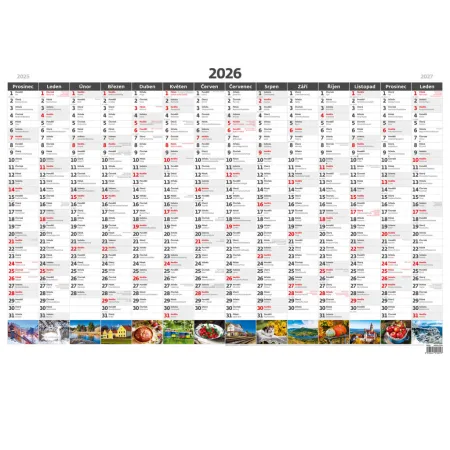 Plánovací roční mapa A1 obrázková (N220-26)