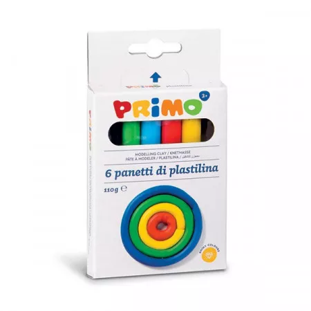 Plastelína PRIMO, 6x18g, mix barev