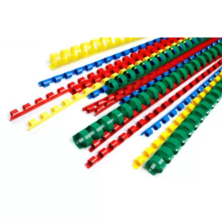 Plastové kroužkové hřbety P1060 pro vazbu 6 mm - červené