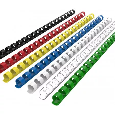 Plastové kroužkové hřbety P1190 pro vazbu 19 mm - různé barvy