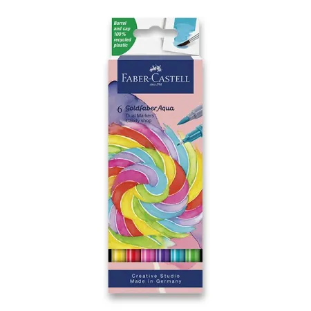 Popisovač Faber-Castell Goldfaber Aqua Dual Marker Candy shop sada, 6 barev