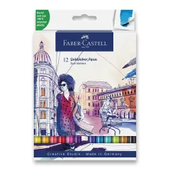 Popisovač Faber-Castell Goldfaber Aqua Dual Marker sada, 12 barev