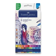 Popisovač Faber-Castell Goldfaber Aqua Dual Marker sada, 18 barev