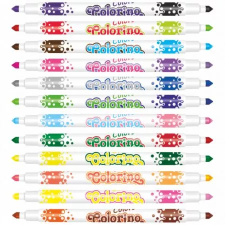 Popisovače Colorino 24 barev/12ks oboustranné silný hrot