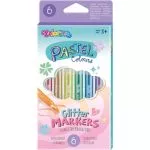 Popisovače Colorino Glitter 6ks pastel