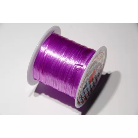 Pružná elastická šňůrka (elastoměr) cca 0,25x1mm fialová tmavá