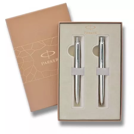 Psací souprava Parker Jotter Stainless Steel CT, KT + MT