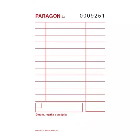 PT007 Paragon číslovaný