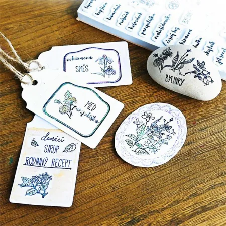 Razítka Stampo Hobby Bylinky, 41 ks