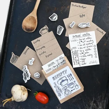 Razítka Stampo Hobby Moje recepty, 45 ks