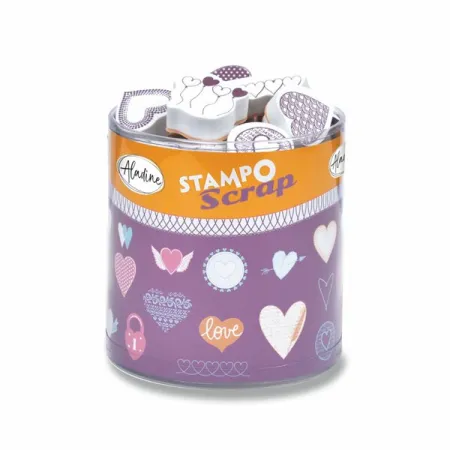 Razítka Stampo Scrap Srdíčka, 35 ks