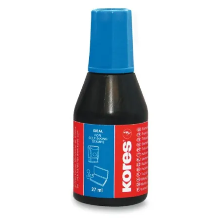 Razítkovací barva Kores - 28 ml výběr barev modrá