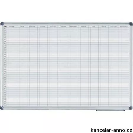 Roční plánovací tabule magnetická