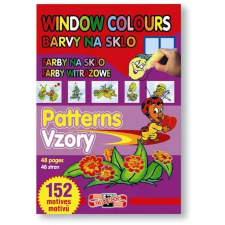 Šablony na slupovací barvy na sklo - 152 motivů 9959