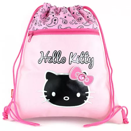 Sáček na cvičky Hello Kitty, etno pink