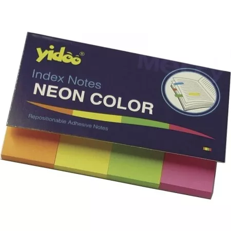 Samolepící bloček neon 4x20x50mm, 4 barvy, 4x50 listů