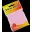 Samolepící bloček pastel  75 x 75 růžový závěs