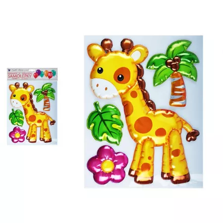 Samolepící dekorace ANDĚL 10271 3D balónková žirafa 35 x 27 cm