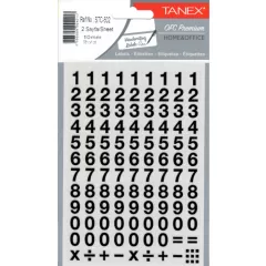 Samolepící etikety čísla 10mm STC-502 216ks