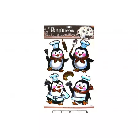Samolepky dekorační 887791 3D tučňáci 