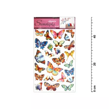 Samolepky na zeď 10142 barevní motýli 53x29cm