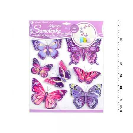 Samolepky na zeď 10162 motýli fialoví 30,5x30,5 cm