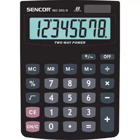Sencor SEC 320/ 8 DUAL, stolní kalkulačka