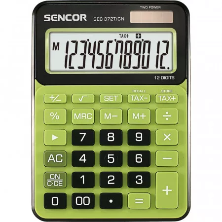 Sencor SEC 372T/GN zelená, stolní kalkulačka