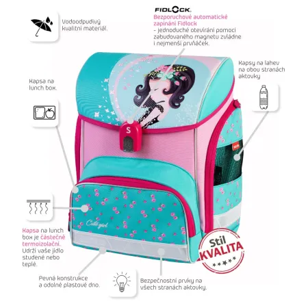 Školní aktovka Cute girl - POSLEDNÍ KUS !!