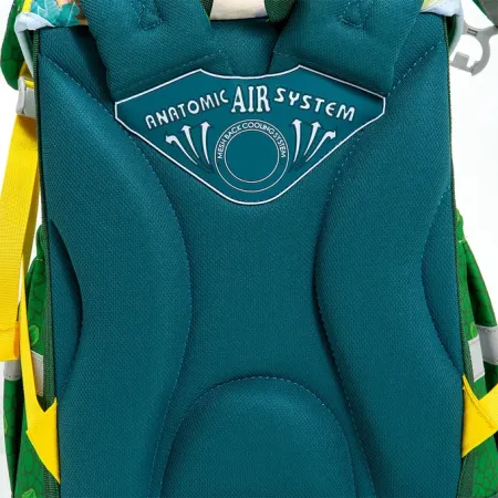 Školní aktovka Jurassic adventure - dinosaurus, zelená