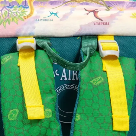 Školní aktovka Jurassic adventure - dinosaurus, zelená